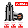 Baseus Quick Charge 4.0 3.0 USB Car Charger For iPhone Xiaomi Huawei SCP QC4.0 QC3.0 QC Type C PD Fast Car Mobile Phone Charger