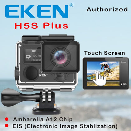 EKEN H5S Plus Ultra HD Action Camera Touch Screen Ambarella A12 EIS 4k/30fps 720p/200fps 30M waterproof go Helmet pro sport cam